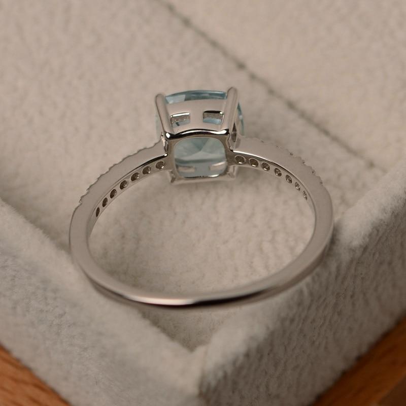 Square Birthstone Ring Rings 6 / LB