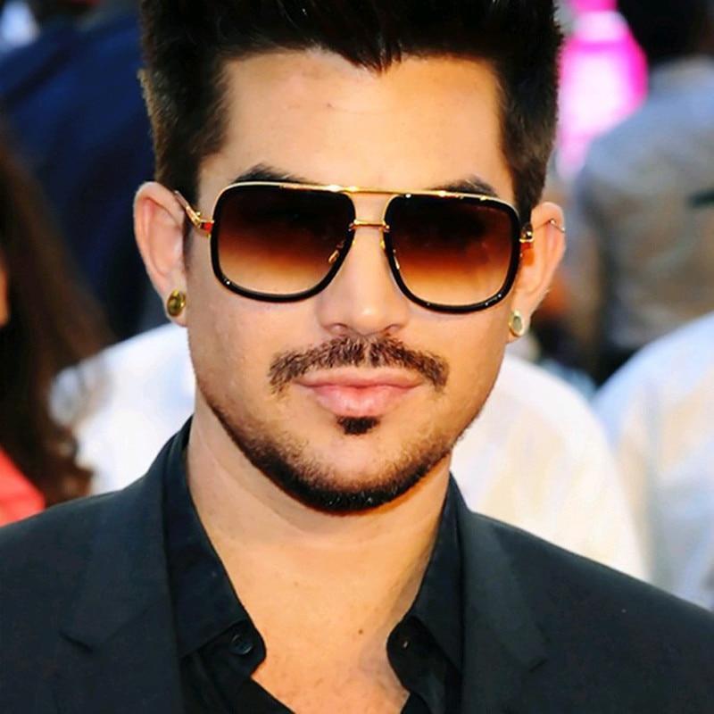 Square Lens Luxury Vintage Metal Big Frame Sunglasses Sunglasses Silver