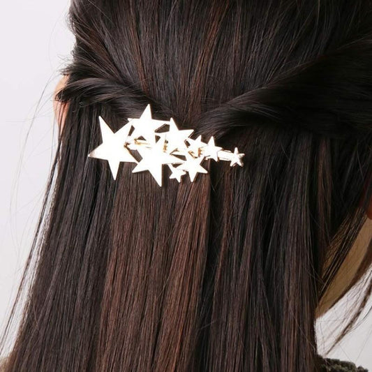 Star Barrettes Hair Clips HairClips Golden