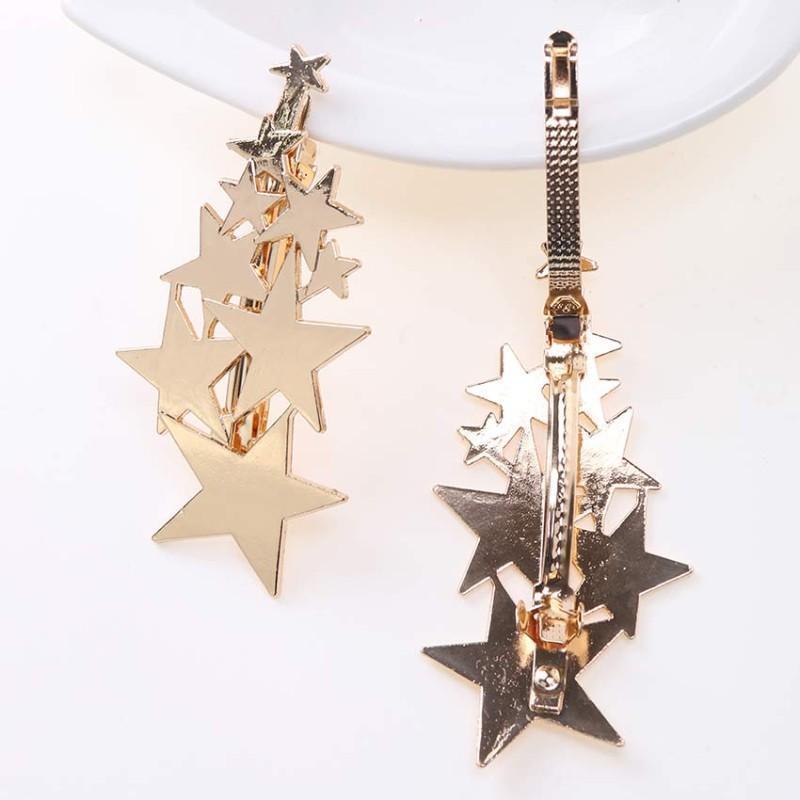 Star Barrettes Hair Clips HairClips Golden