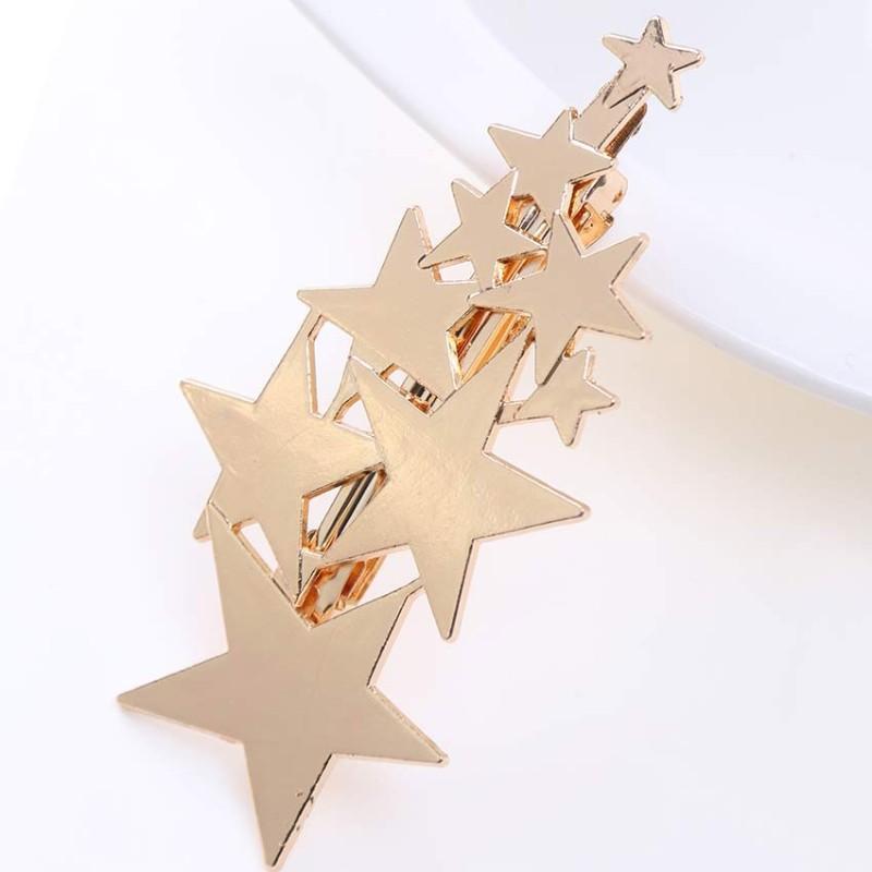 Star Barrettes Hair Clips HairClips Golden