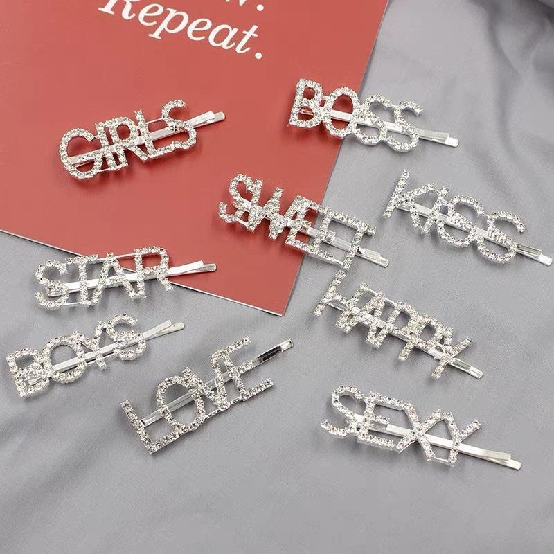 Trendy Super Cool Letter Hair Clips Hair Accessories 1