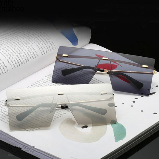 Ultra-edgy Square Flat Sunglasses Sunglasses 01