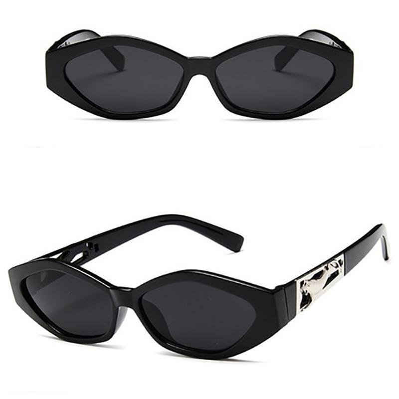 Vintage Cat Eye 3D Anti-UV Sunglasses Sunglasses Black All Grey