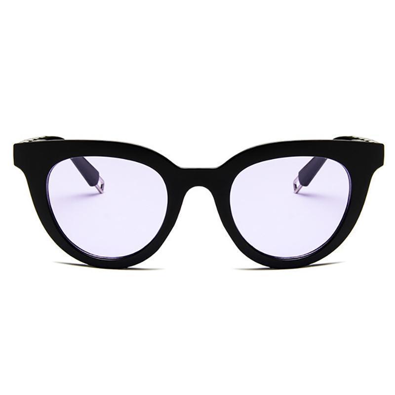 Vintage Framed Cat Eye Shades Sunglasses black purple