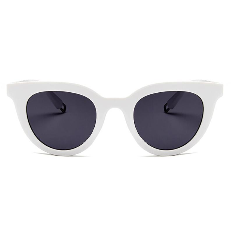 Vintage Framed Cat Eye Shades Sunglasses white gray