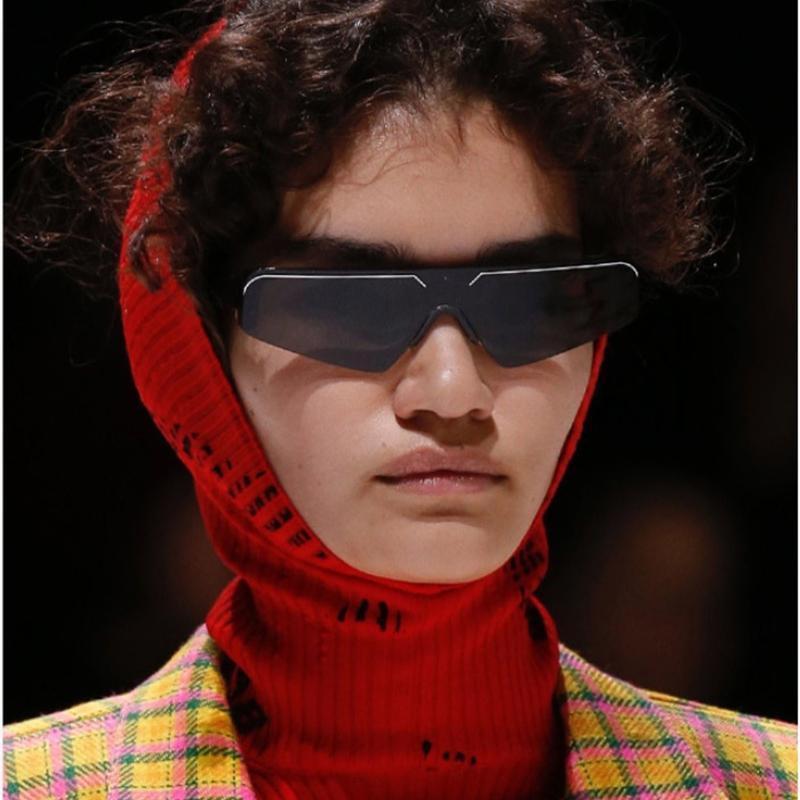 Vintage Rimless Cat Eye Sunglasses Sunglasses C1 black white